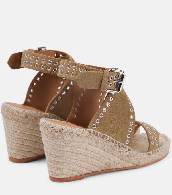 Sepatu Wedges Bertekstur Suede